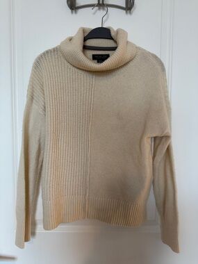 Rachel Zoe Beige Chunky Cowl Neck Sweater